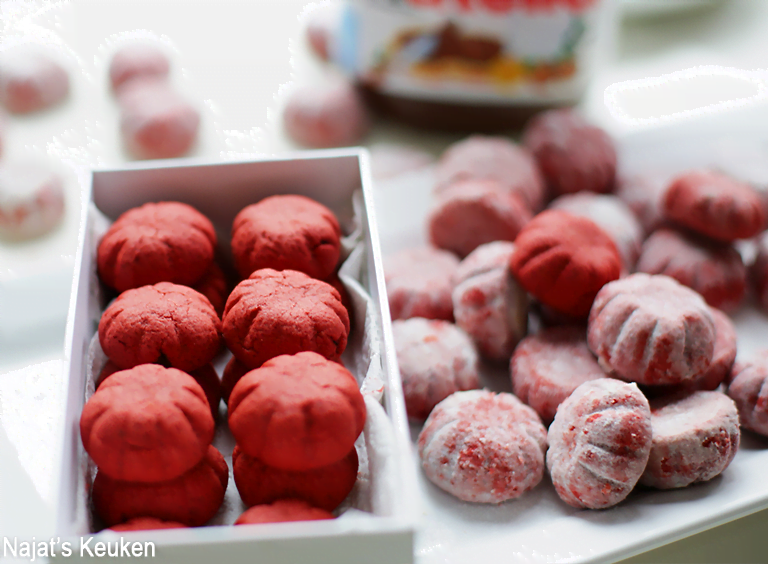 Red velvet bloemetjes