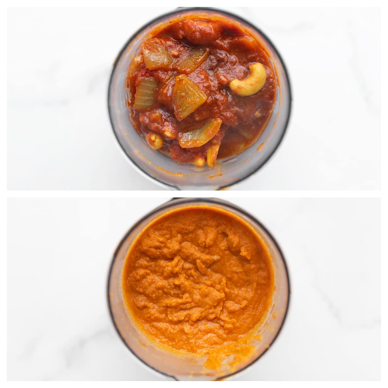 Groenten blenden in een mixer