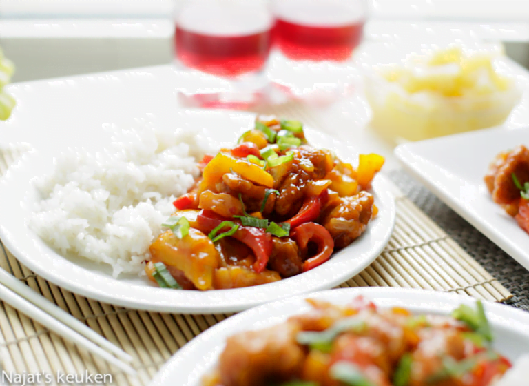 Crunchy kip in zoetzure saus