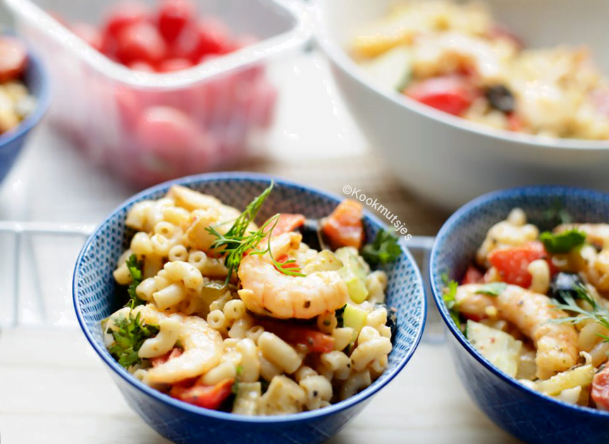 Pastasalade met gamba