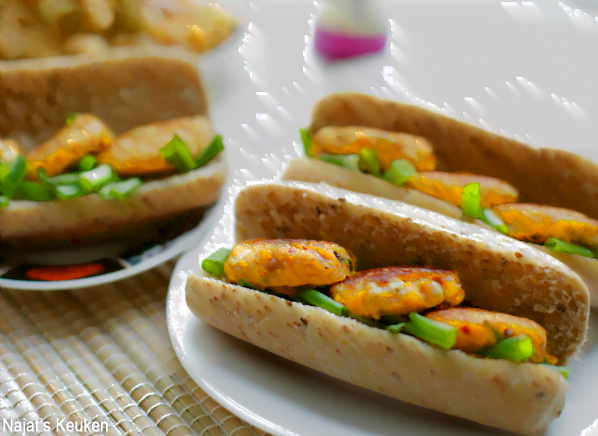 Hete aardappelkoekjes met kip