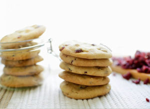 White chocolate cranberry koekjes