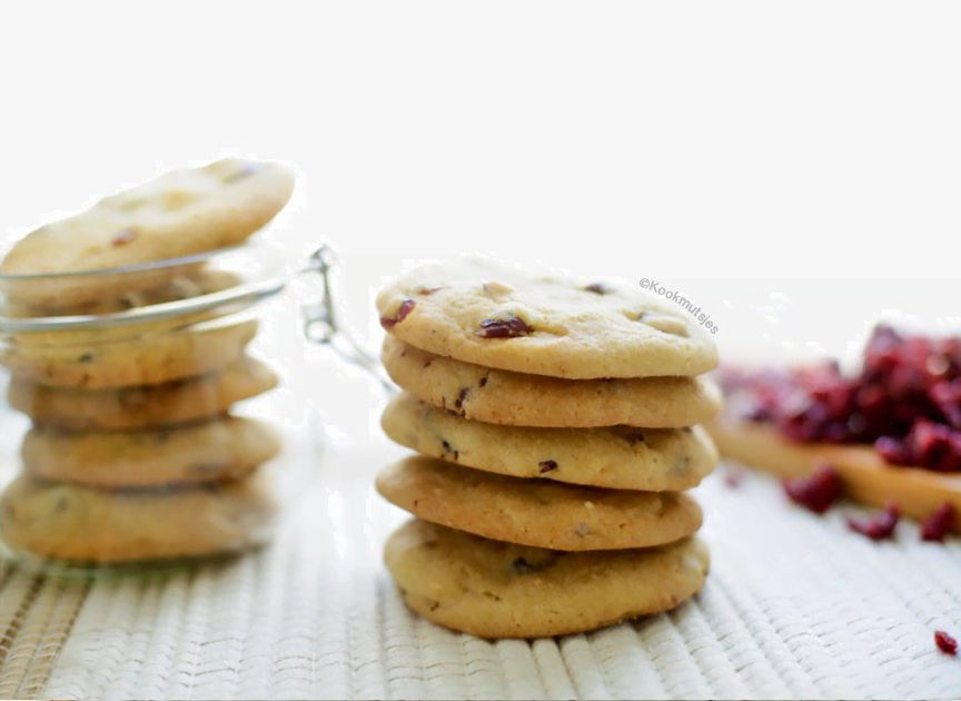 White chocolate cranberry koekjes