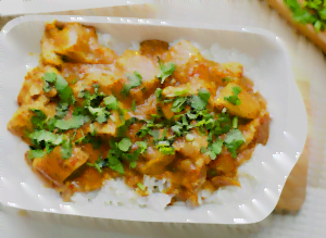 Kip kerrie in kokosmelk