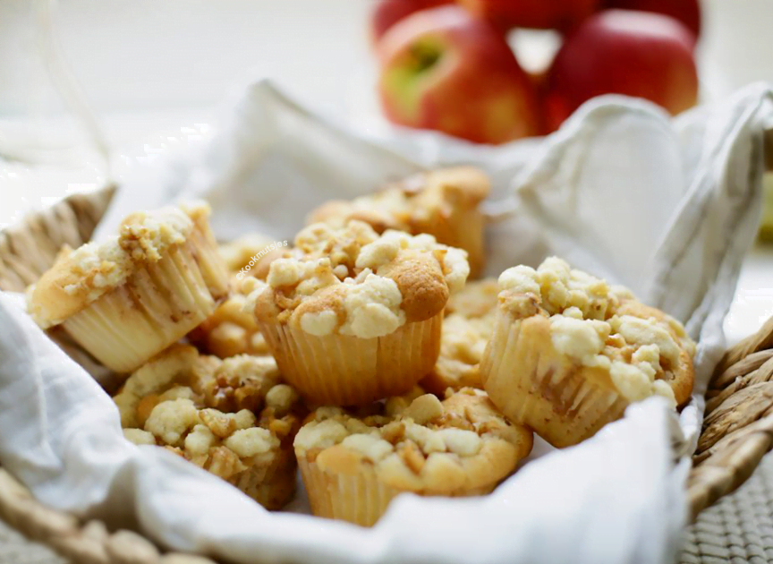 Appelkruimel muffins