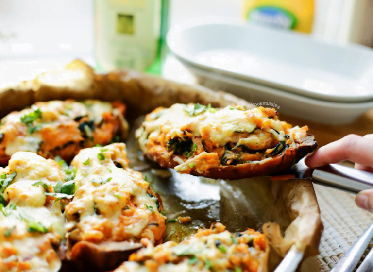 Gevulde zoete aardappels