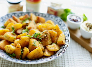 Krokante aardappelpartjes