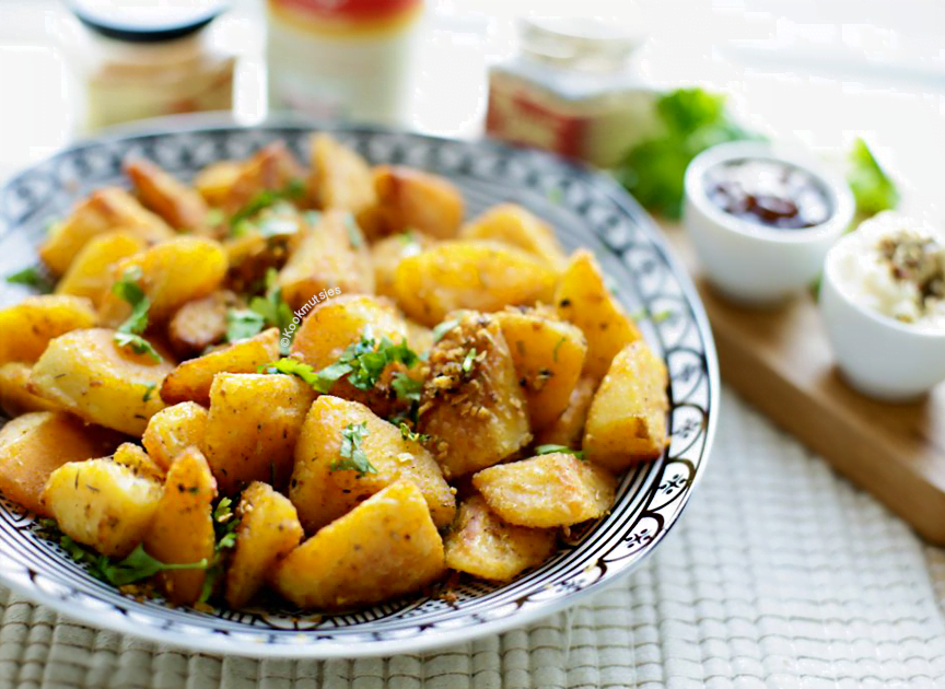 Krokante aardappelpartjes