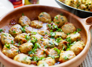 Kruidige kipballetjes