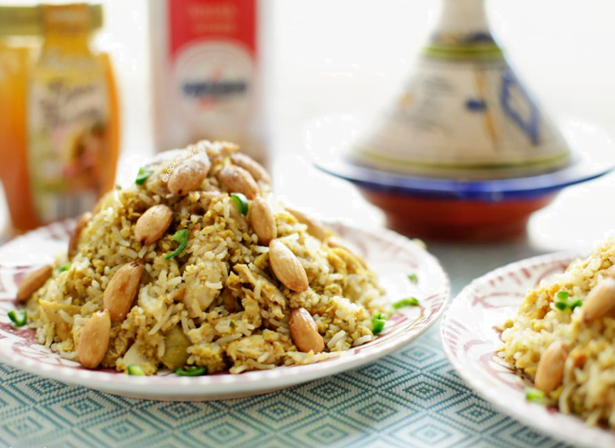 Zoete rijst met kip