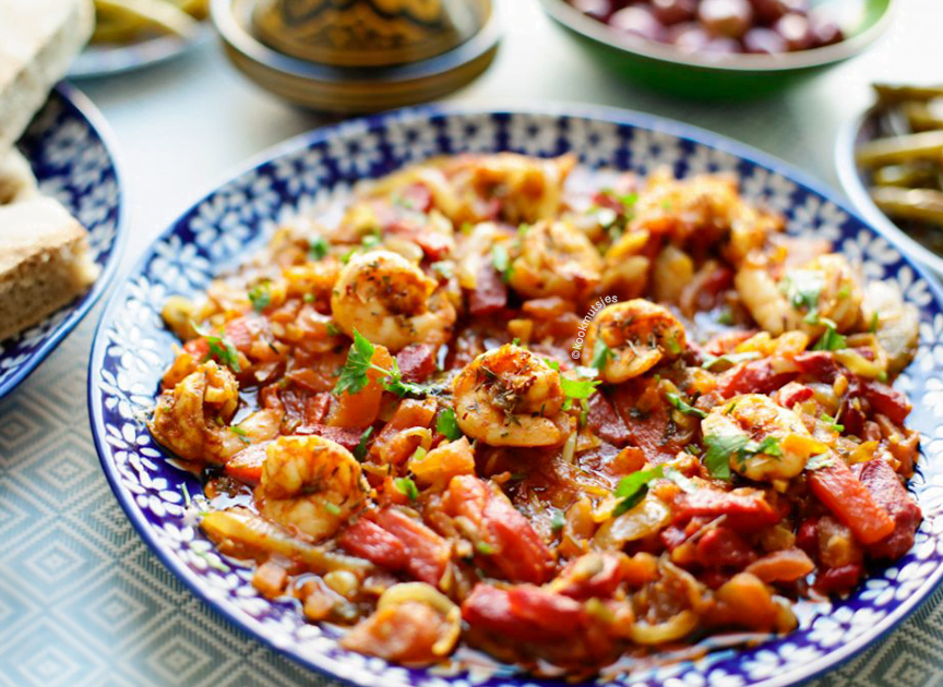 Charmilla met garnalen