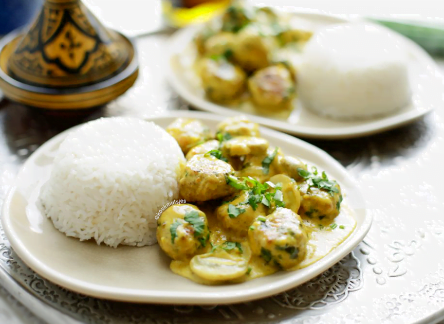 Marokkaanse kip gehaktballen