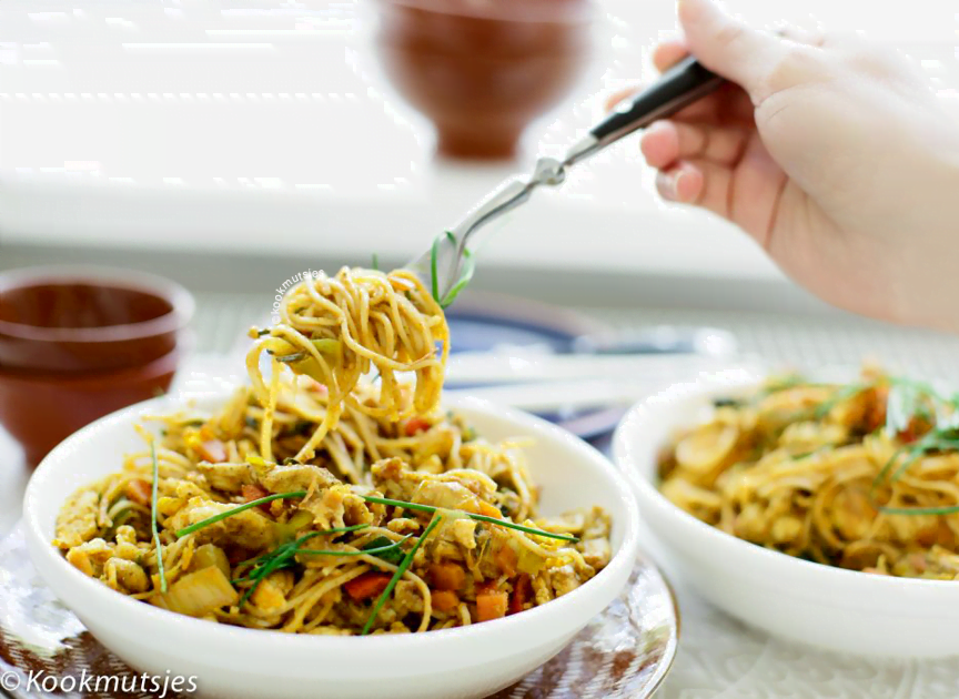 Marokkaanse wok met kip