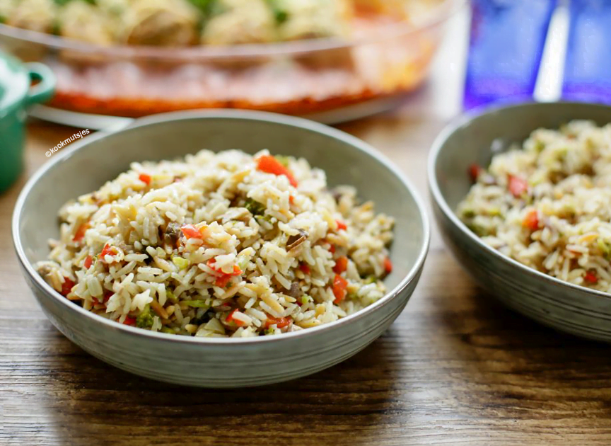 Turkse rijst met groentes