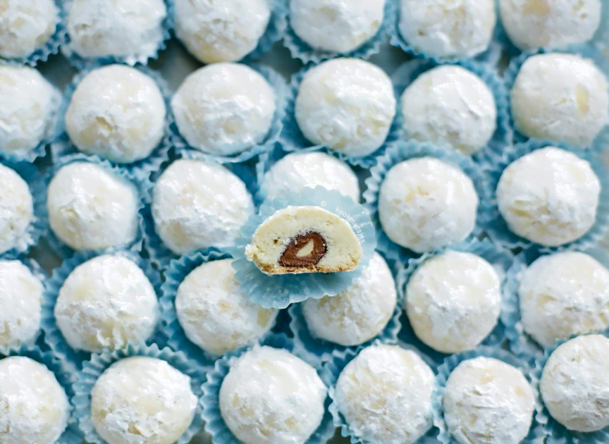 Gevulde hazelnoot koekje