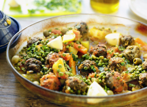 Ovenschotel met gehaktballen en groenten