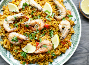 Rijst met garnalen
