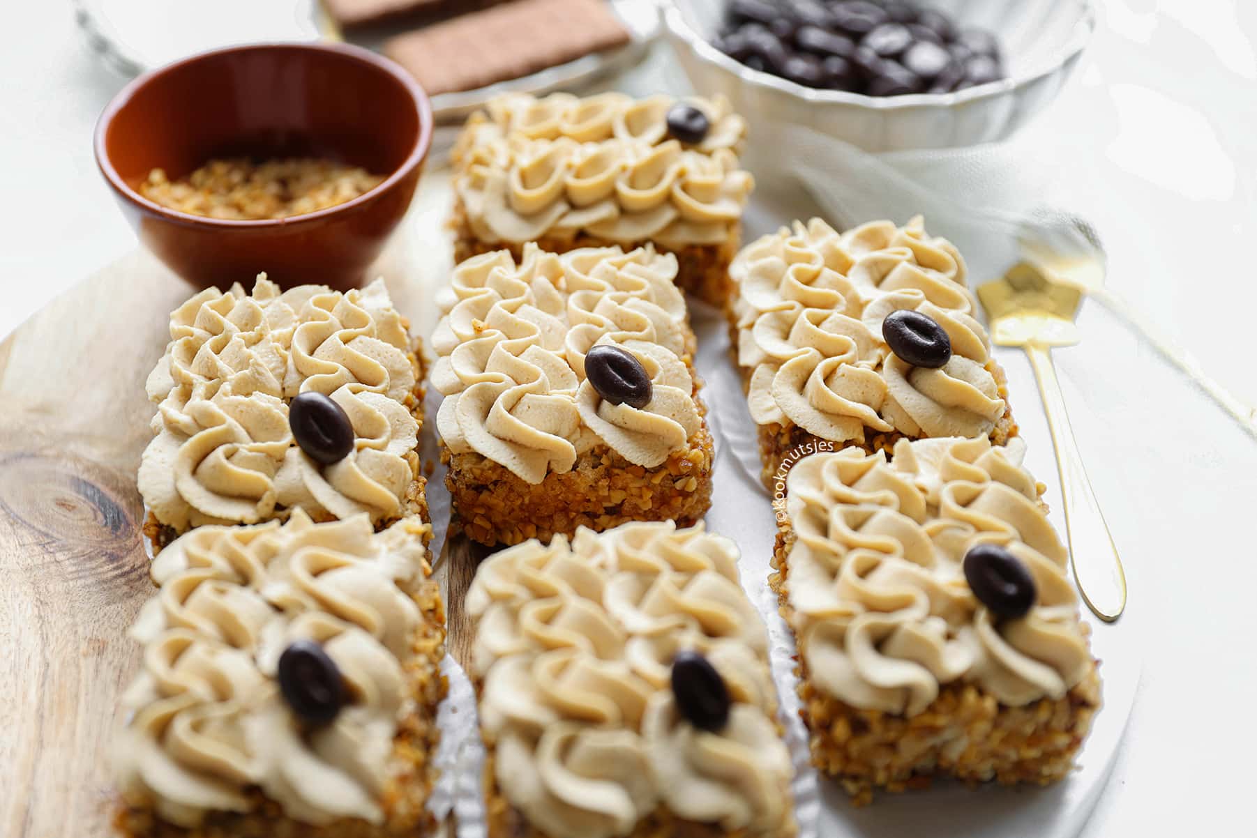 Mokka gebakjes no bake Kookmutsjes