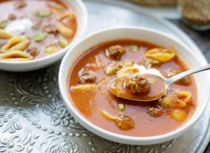 Tomatensoep met gehaktballen