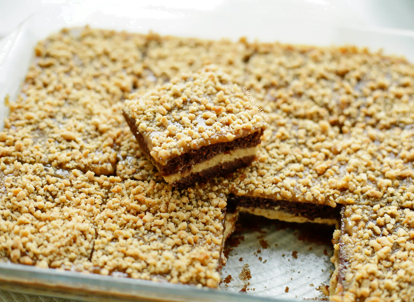 Chocolade karamel cake