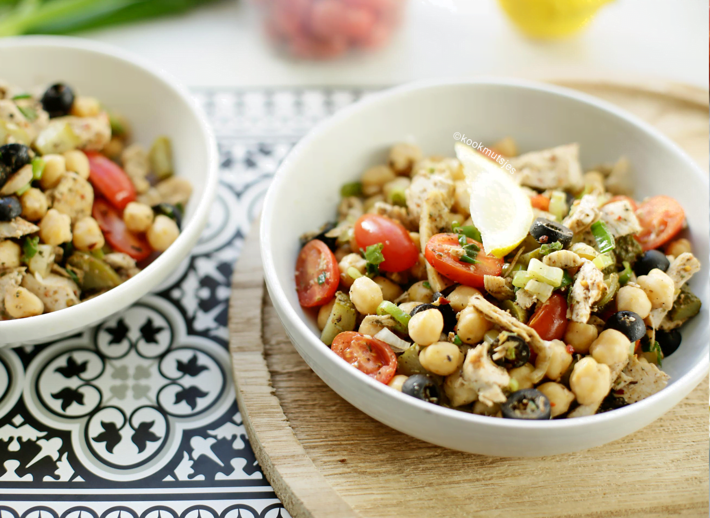 Kikkererwten met kip