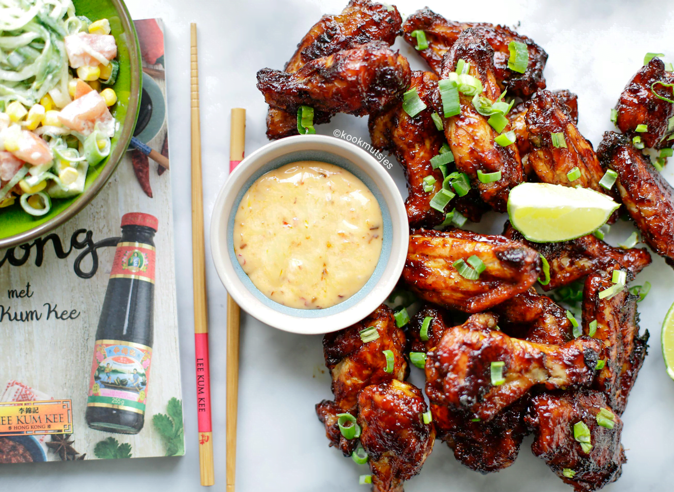 Sticky kippenvleugels uit de oven