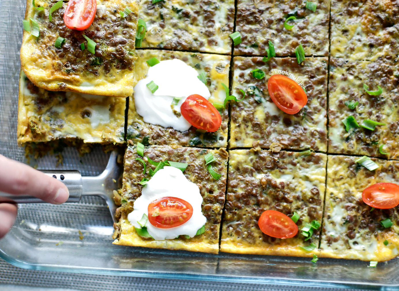 Linzenschotel met ei