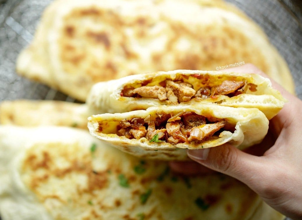 Panbroodjes met hete kip