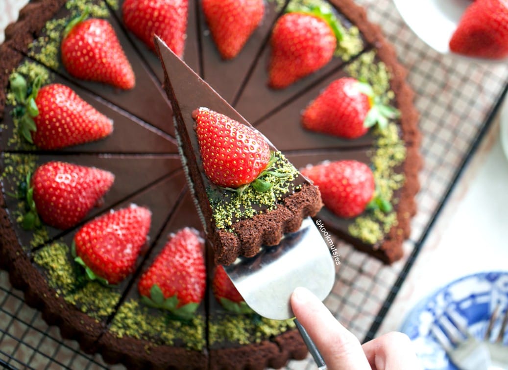 Chocolade cake met ganache