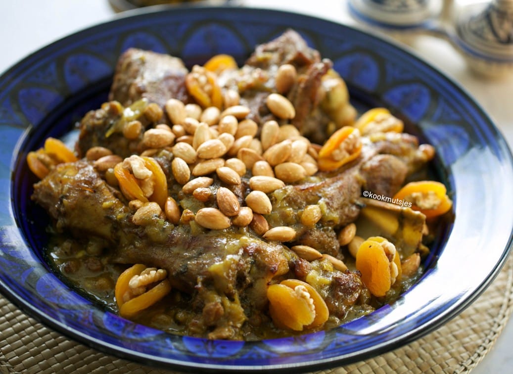 Lamstajine met rozijnen/Mrouzia