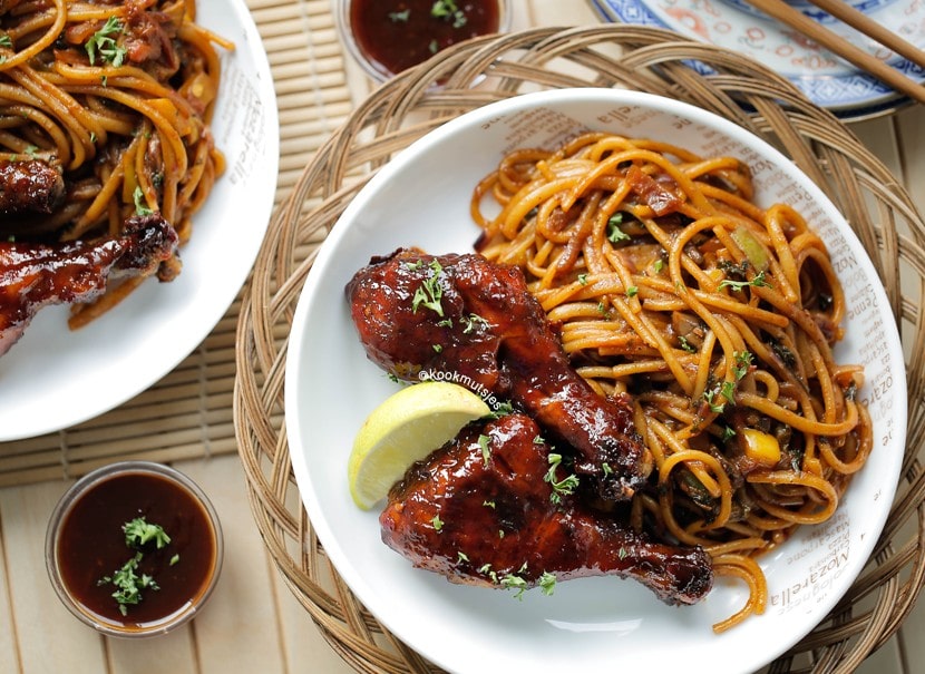 Sticky drumsticks uit de oven