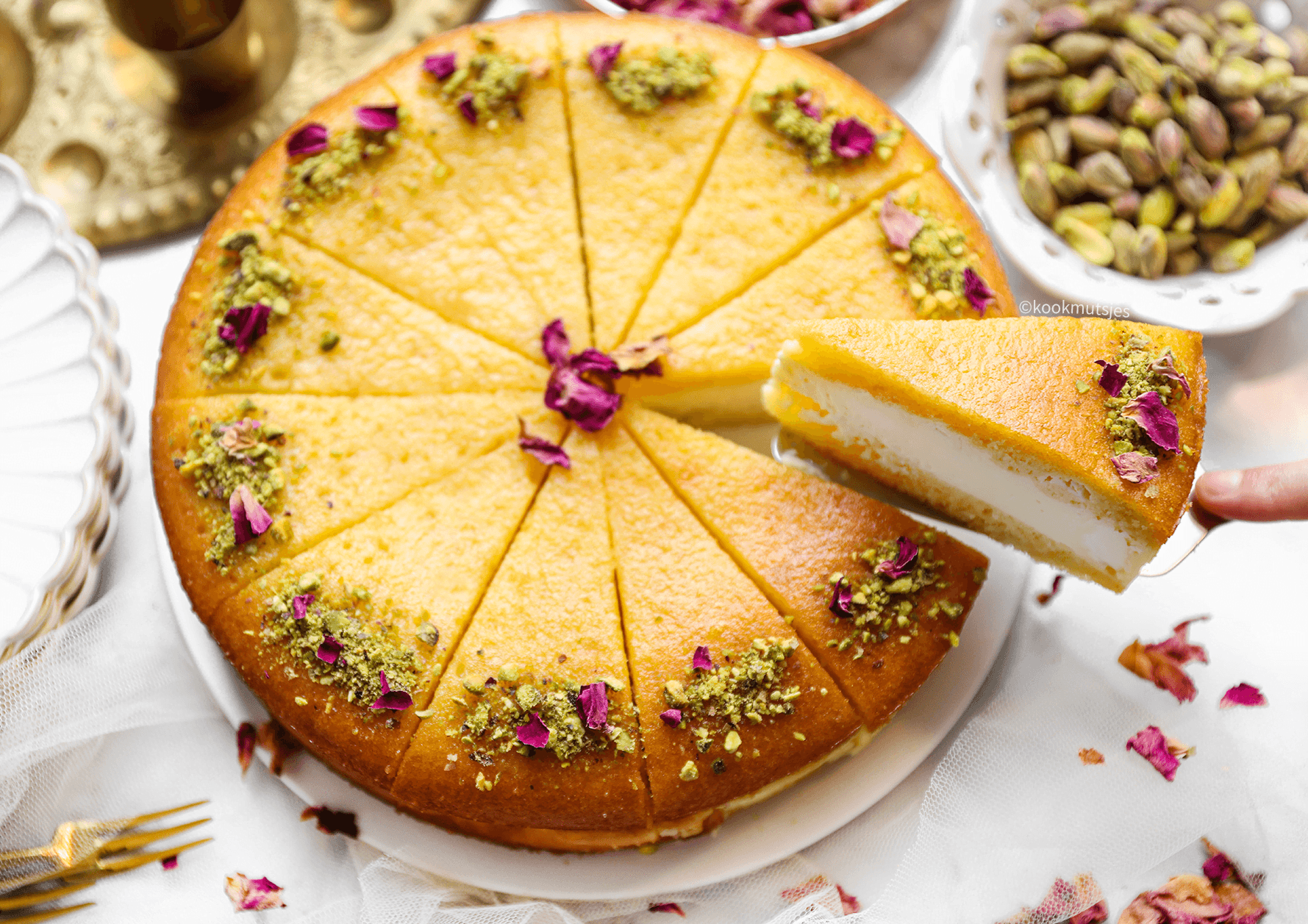 Basbousa cheesecake Kookmutsjes