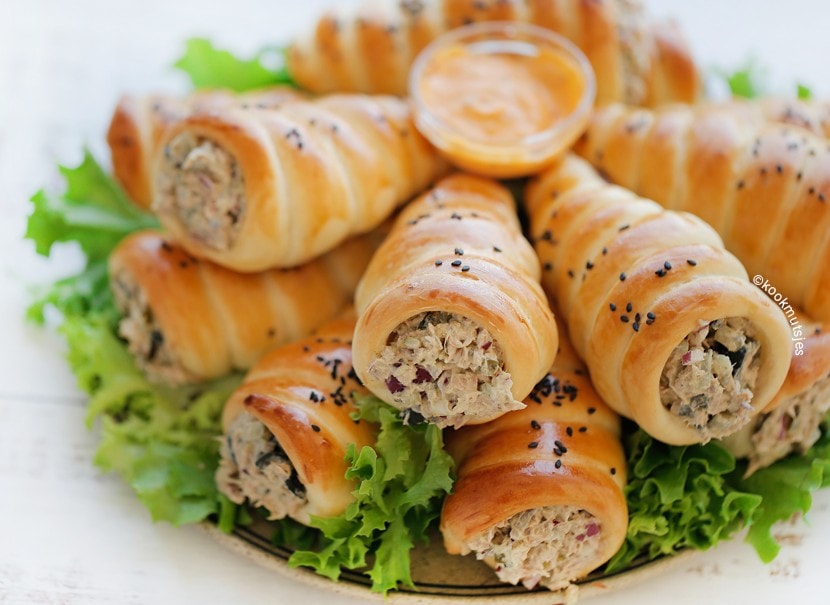 Hoorntjes met tonijn