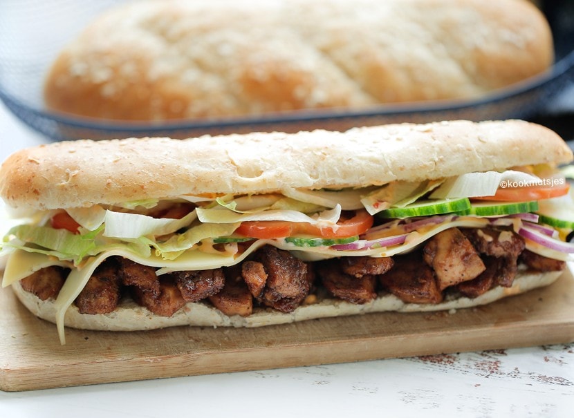 Honey oat Subway met chicken teriyaki