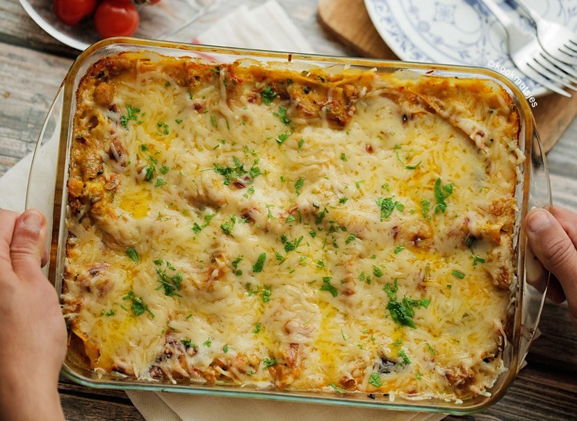 Lasagne met romige kip