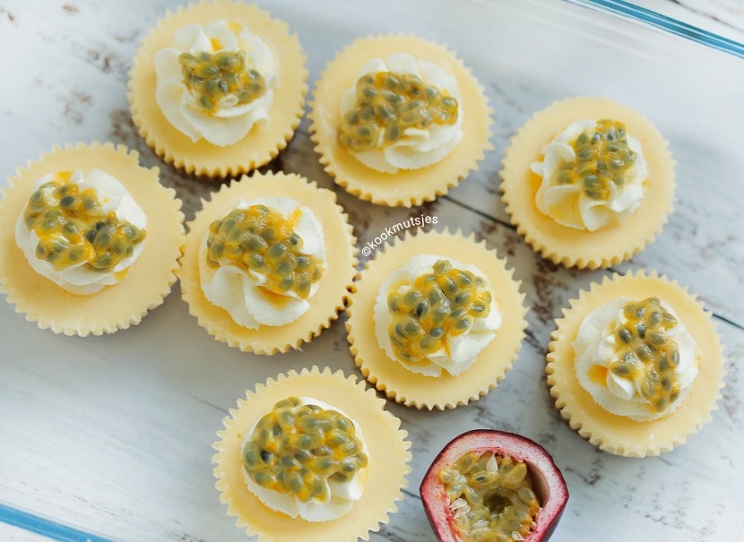 Mini passievrucht cheesecakes