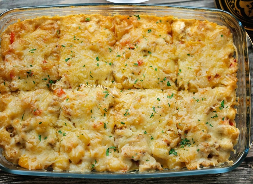 Krieltjes ovenschotel met kip