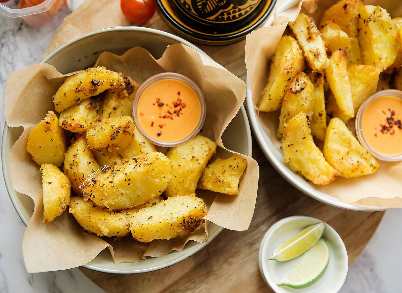 Aardappelpartjes uit de oven