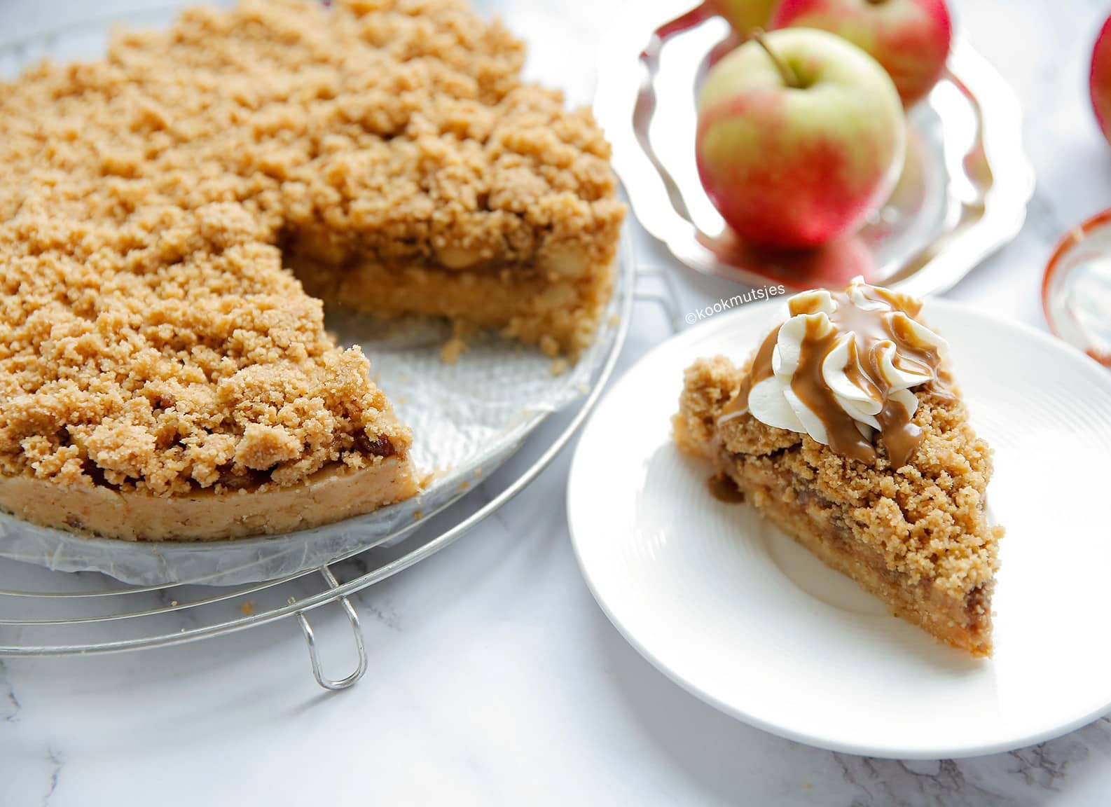 Appelkruimeltaart (no bake)