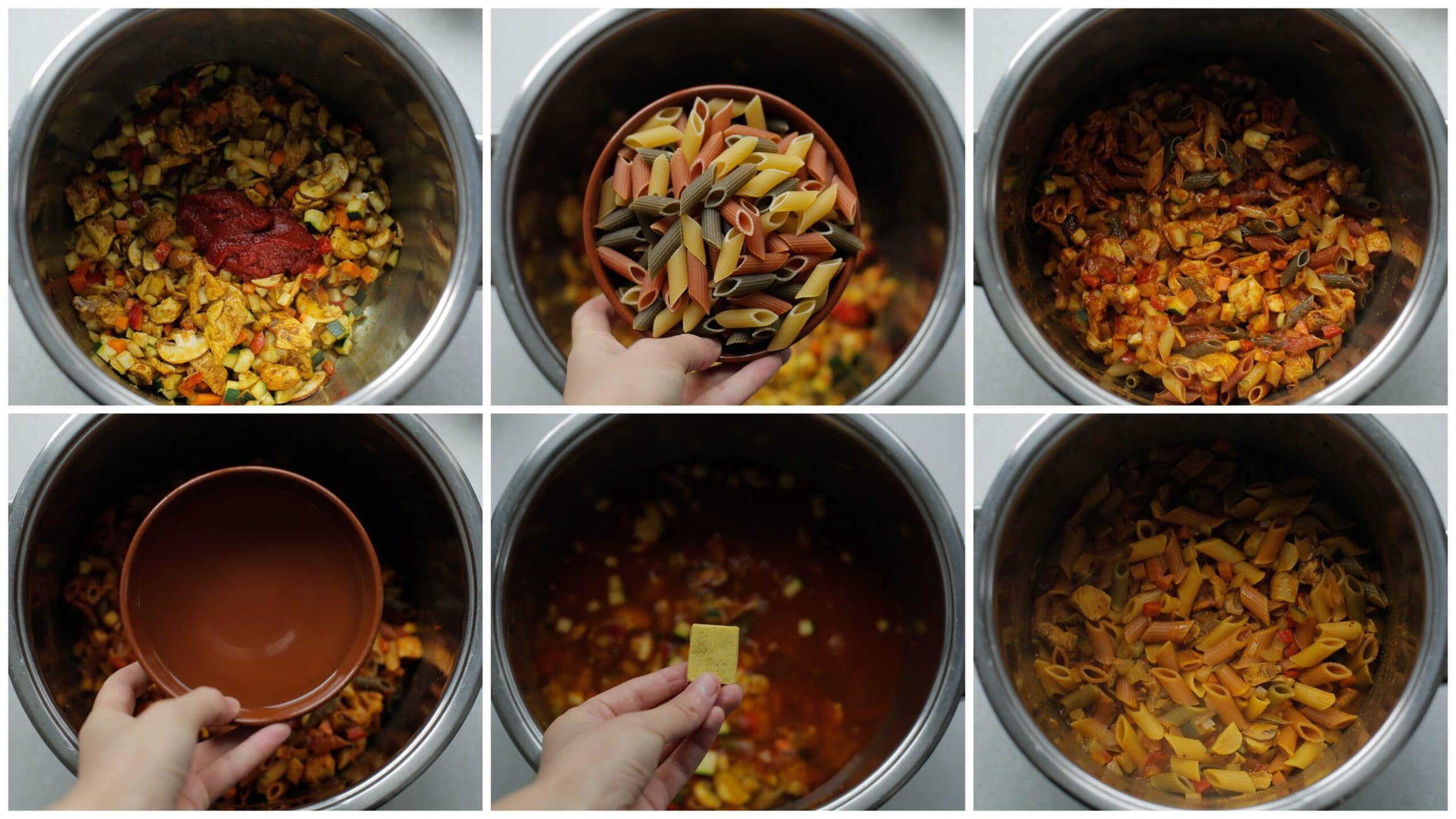 pasta penne koken in een pan