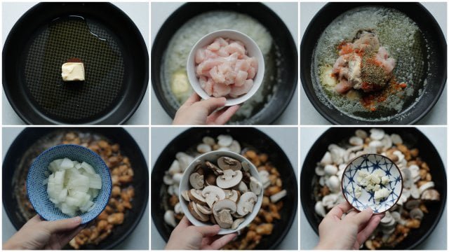 kip bakken met groentes