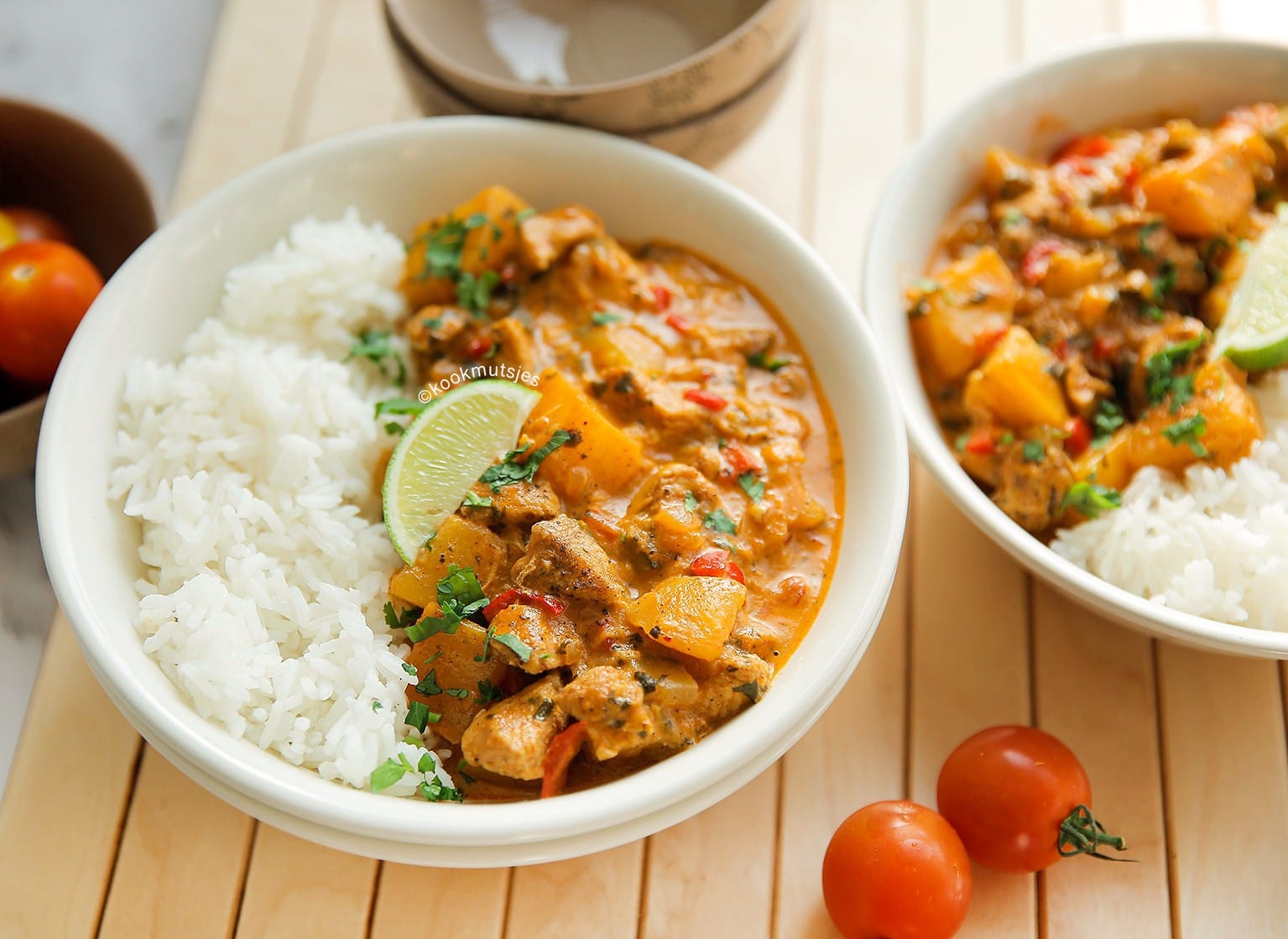 Romige kip met aardappel