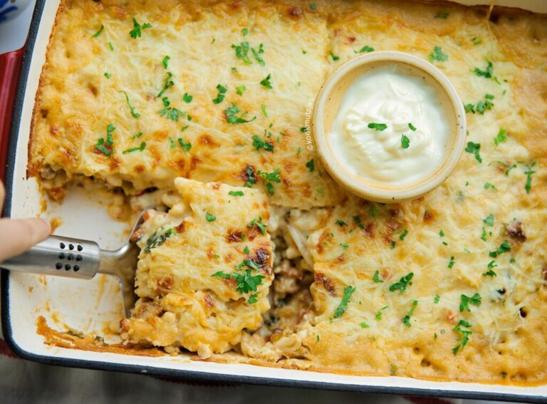 Mac and cheese met kip