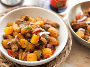 Biefstuk met krieltjes en groenten