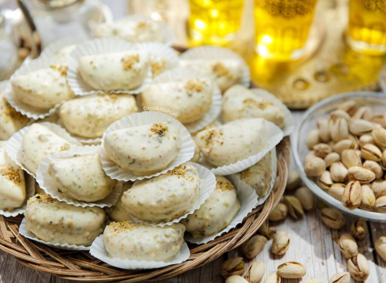 Pistache-maïzenakoekjes