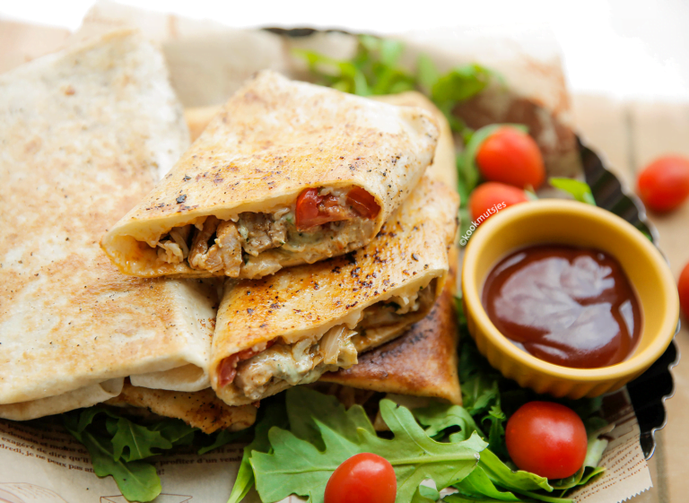 Wraps met kip en avocado