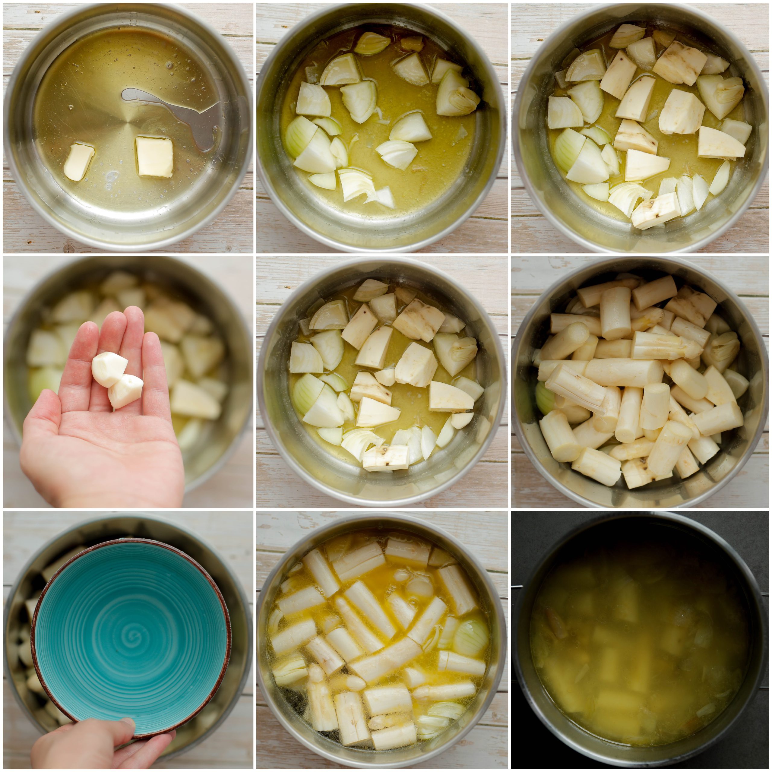 Hoe maak je aspergesoep stappen