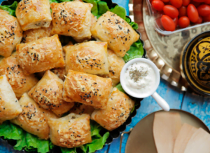 Knoflook-gehaktpakketjes (bladerdeeg)