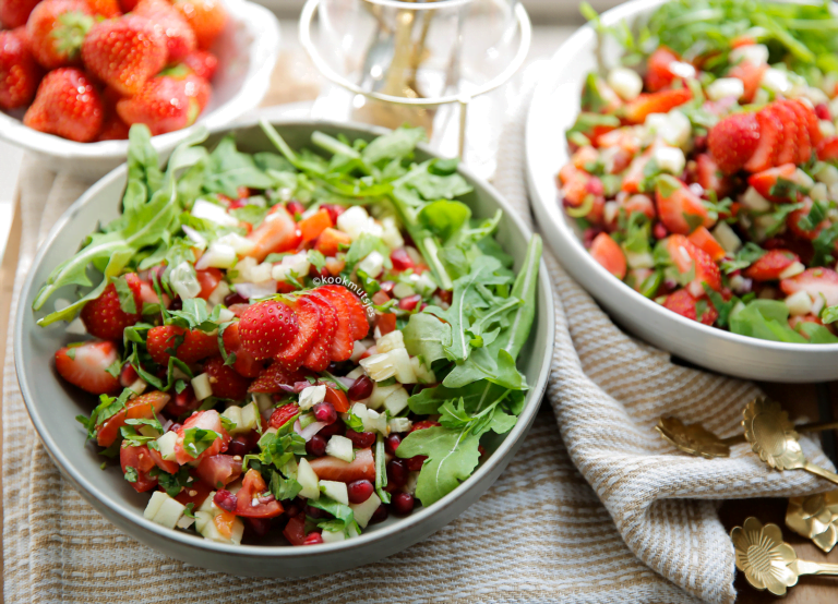 Frisse aardbeiensalade