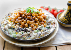 Auberginesalade met kikkererwten Kookmutsjes eindresultaat